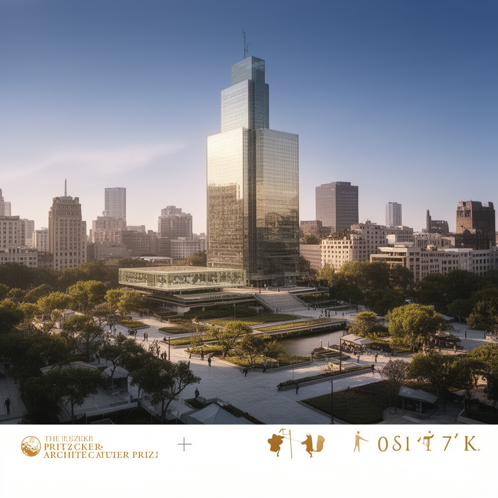 AI-generated illustration of Pritzker Architecture Prize