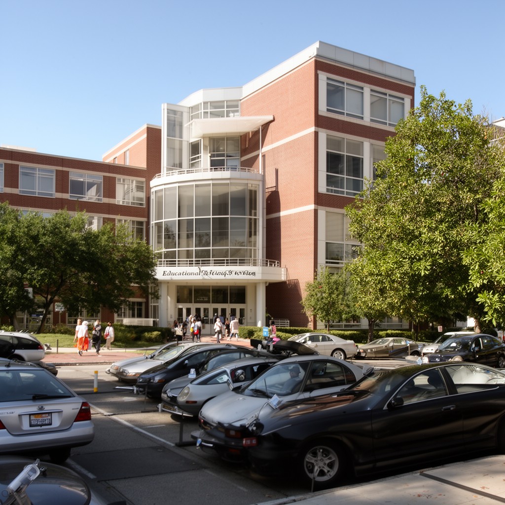AI-generated illustration of Educational Testing Service (nearby campus)