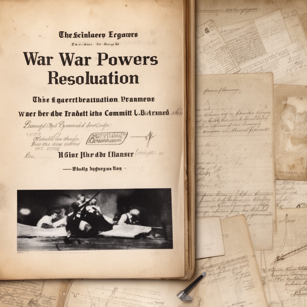 AI-generated illustration of U.S. War Powers Resolution