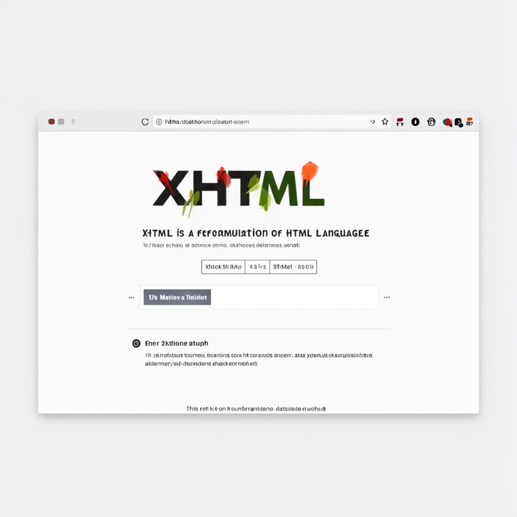 AI-generated illustration of XHTML