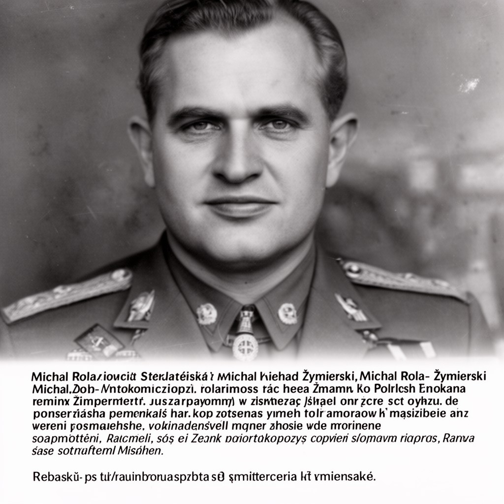 AI-generated illustration of Michał Rola-Żymierski