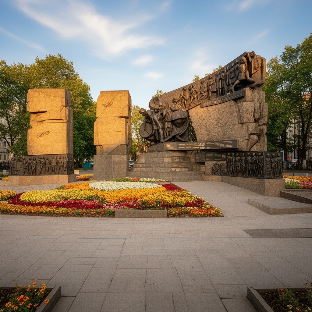 AI-generated illustration of Holodomor memorials