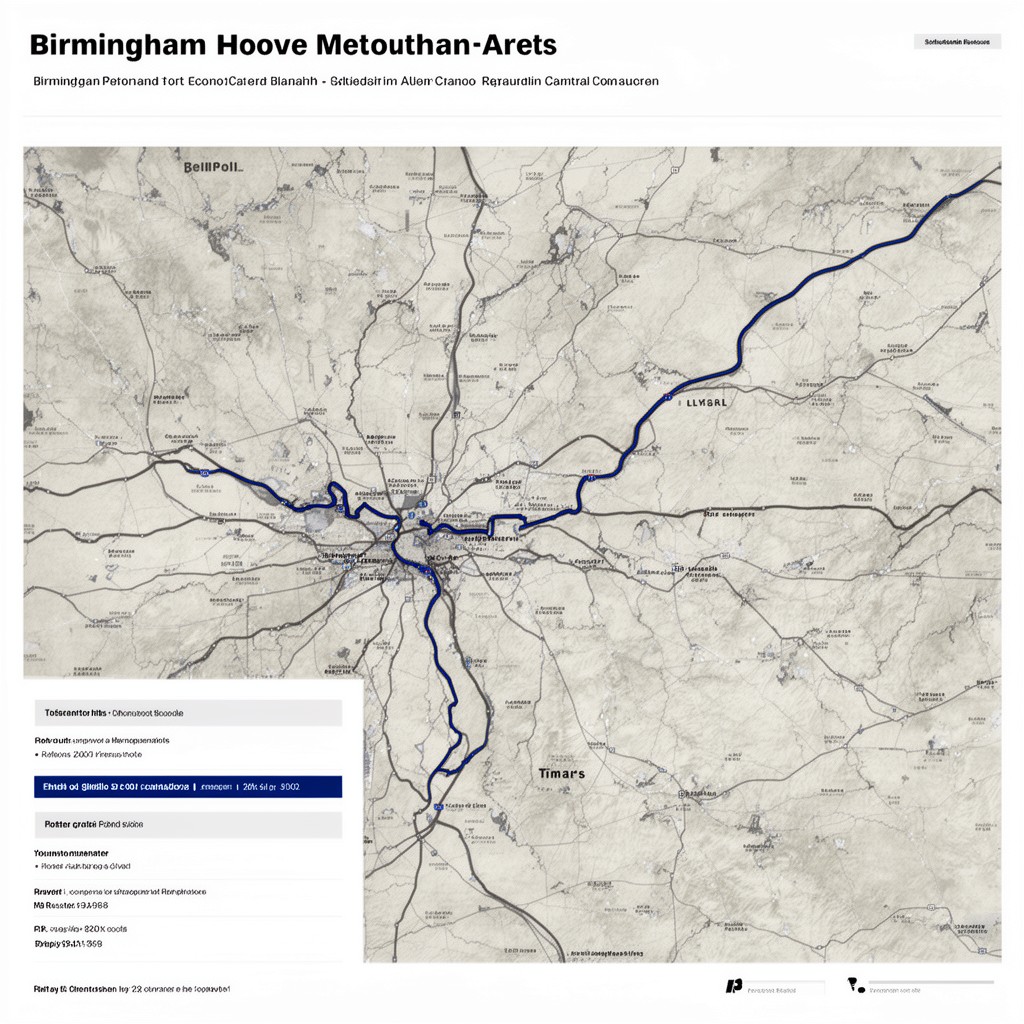 AI-generated illustration of Birmingham–Hoover metropolitan area
