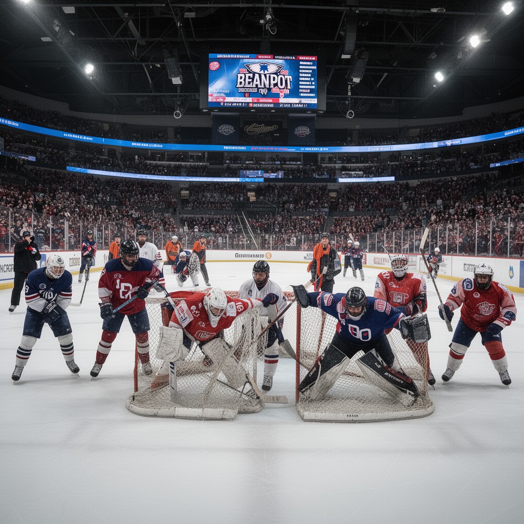 AI-generated illustration of Beanpot tournament