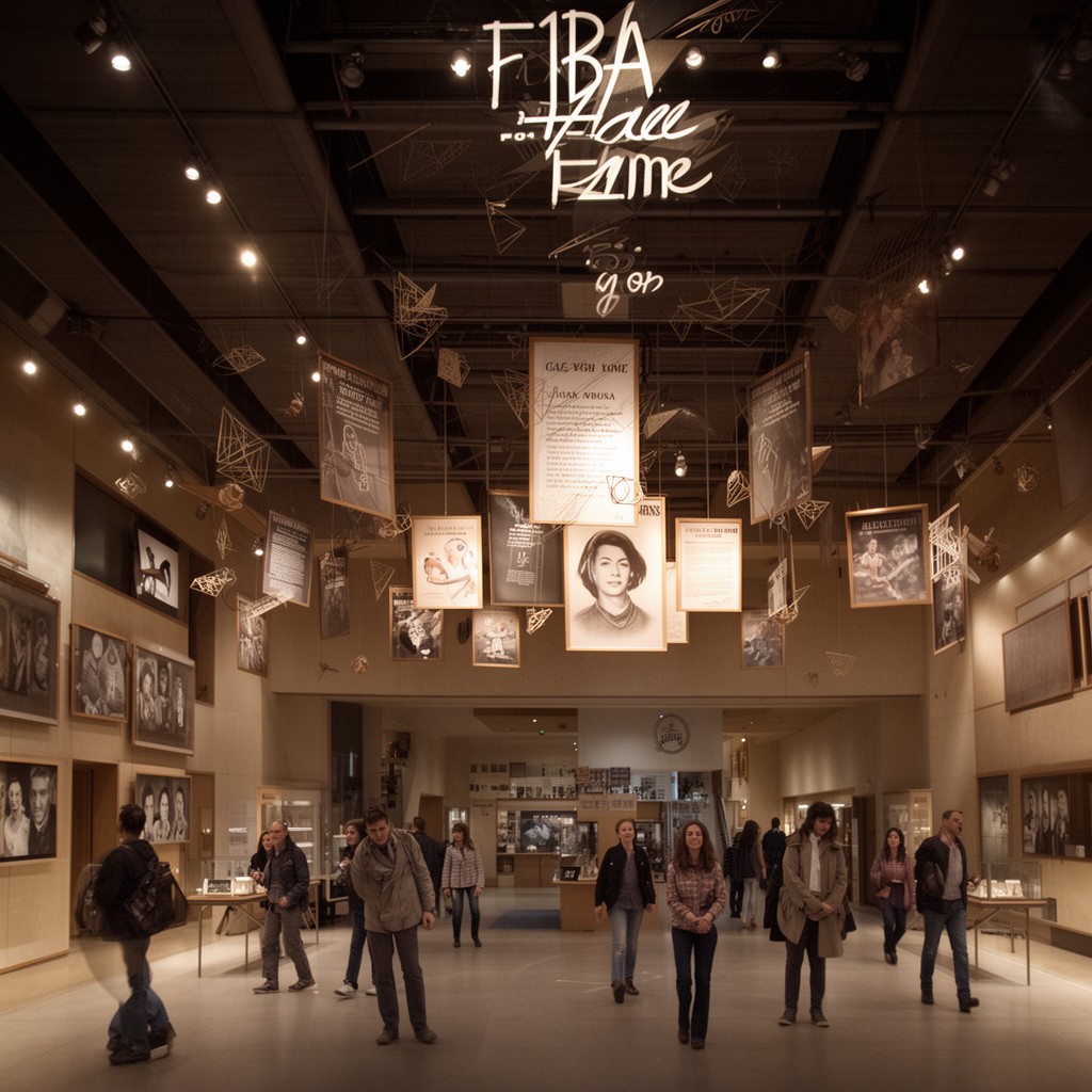AI-generated illustration of FIBA Hall of Fame