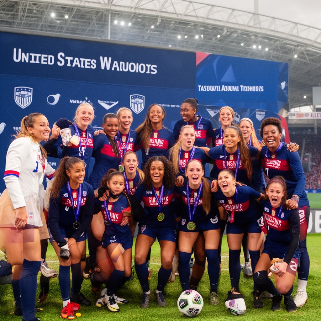 AI-generated illustration of United States women's national soccer team