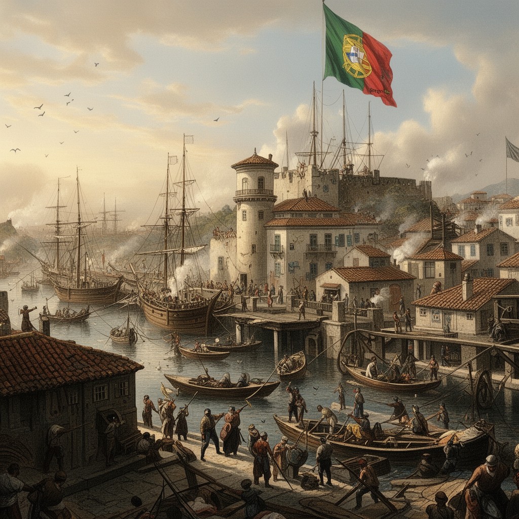 AI-generated illustration of Portuguese reconquest of Recife