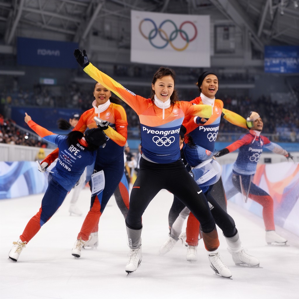 AI-generated illustration of 2018 Winter Olympics