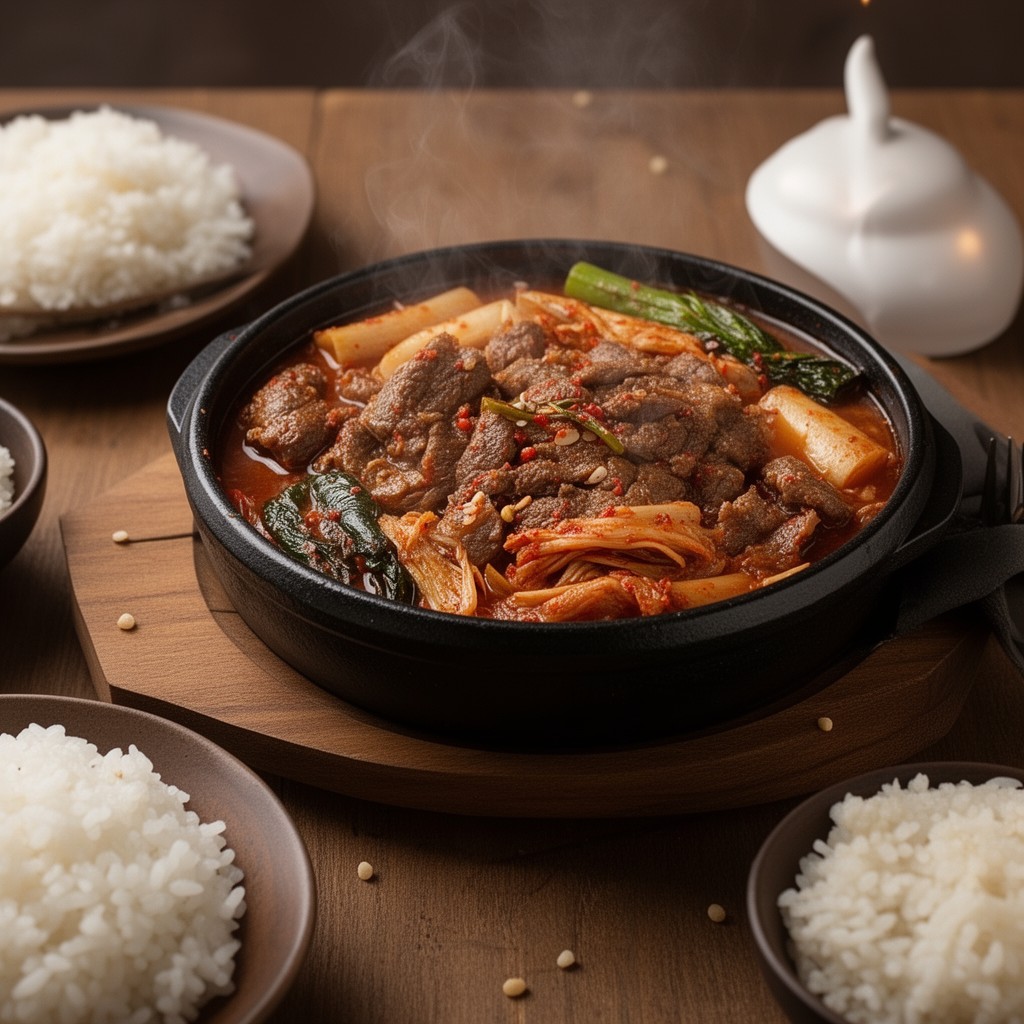 AI-generated illustration of Korean cuisine