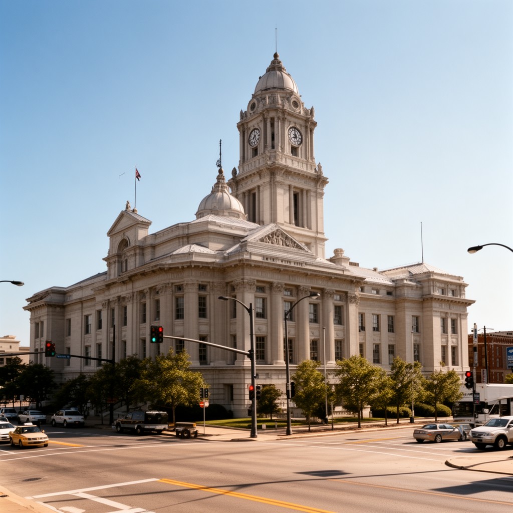 AI-generated illustration of Barton County Courthouse