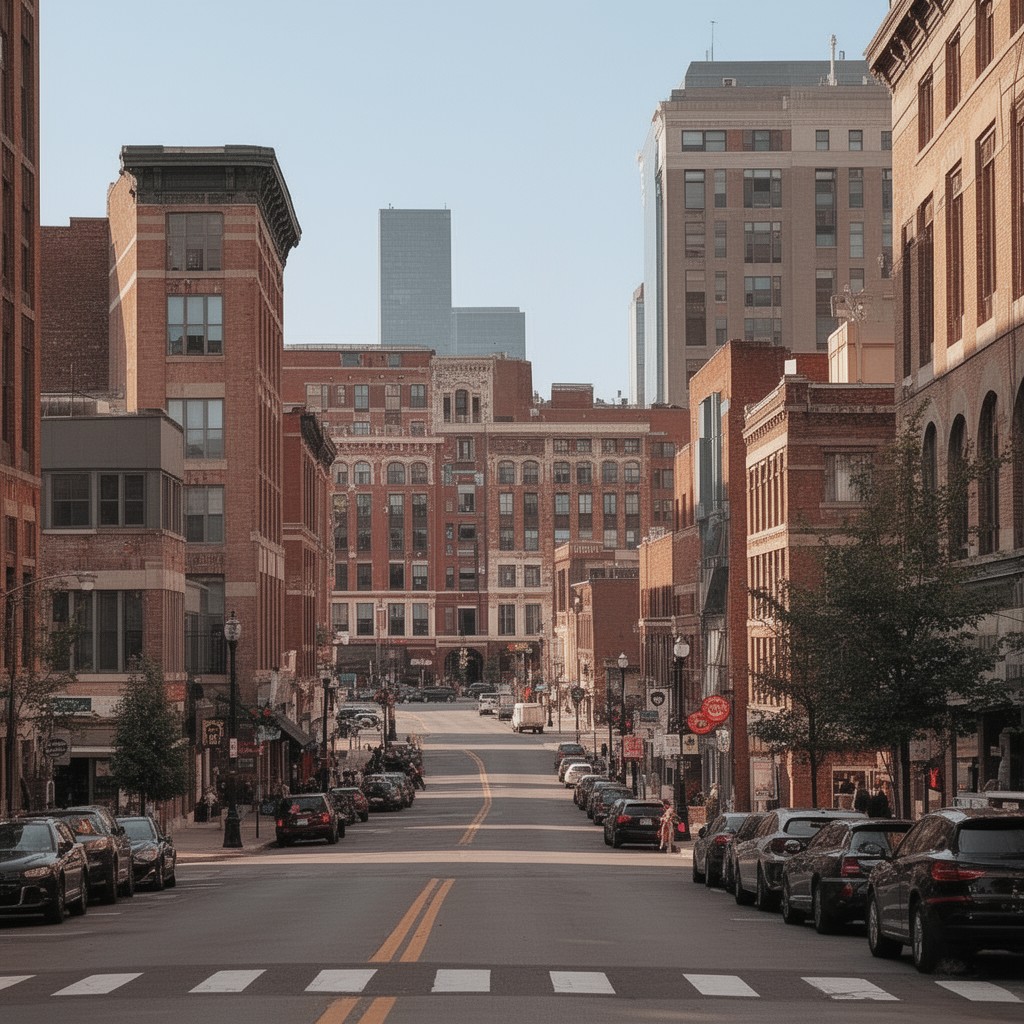AI-generated illustration of Springfield Downtown Historic District
