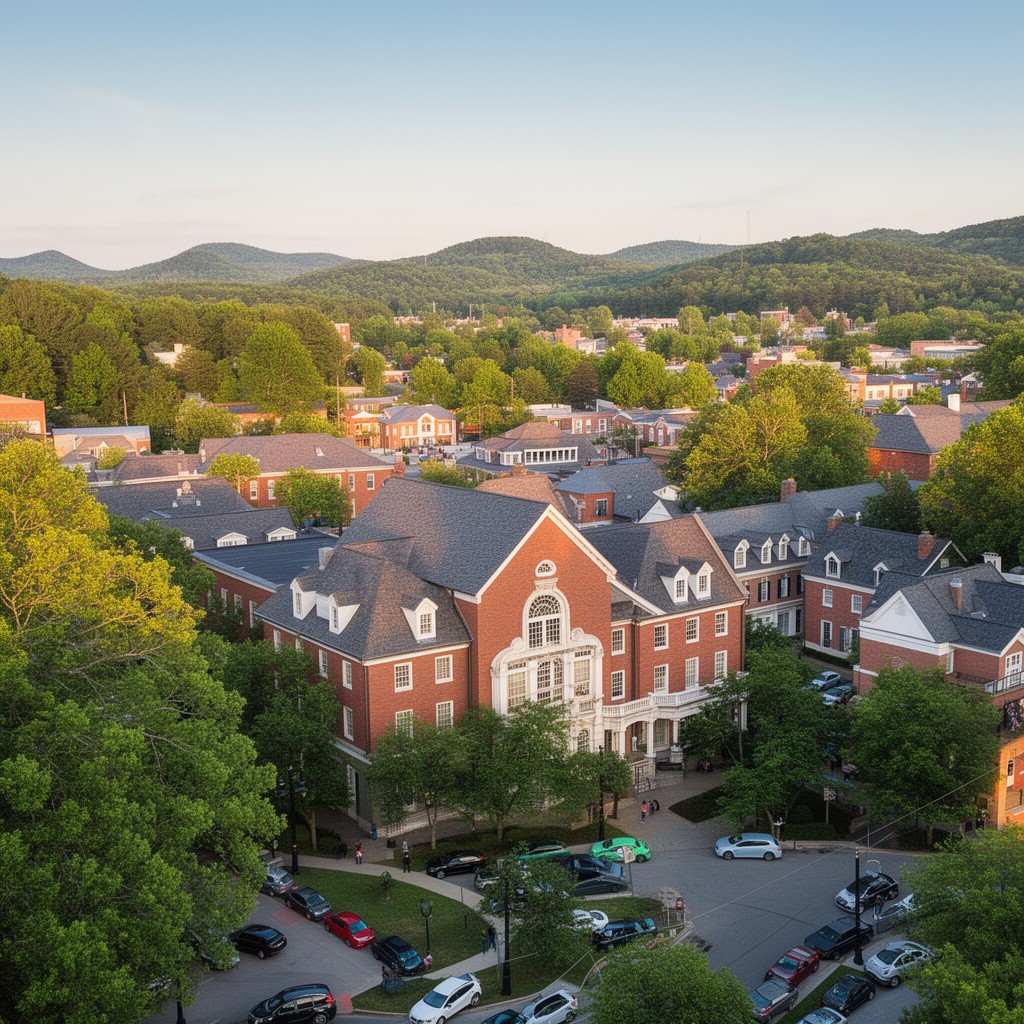 AI-generated illustration of Chapel Hill, North Carolina