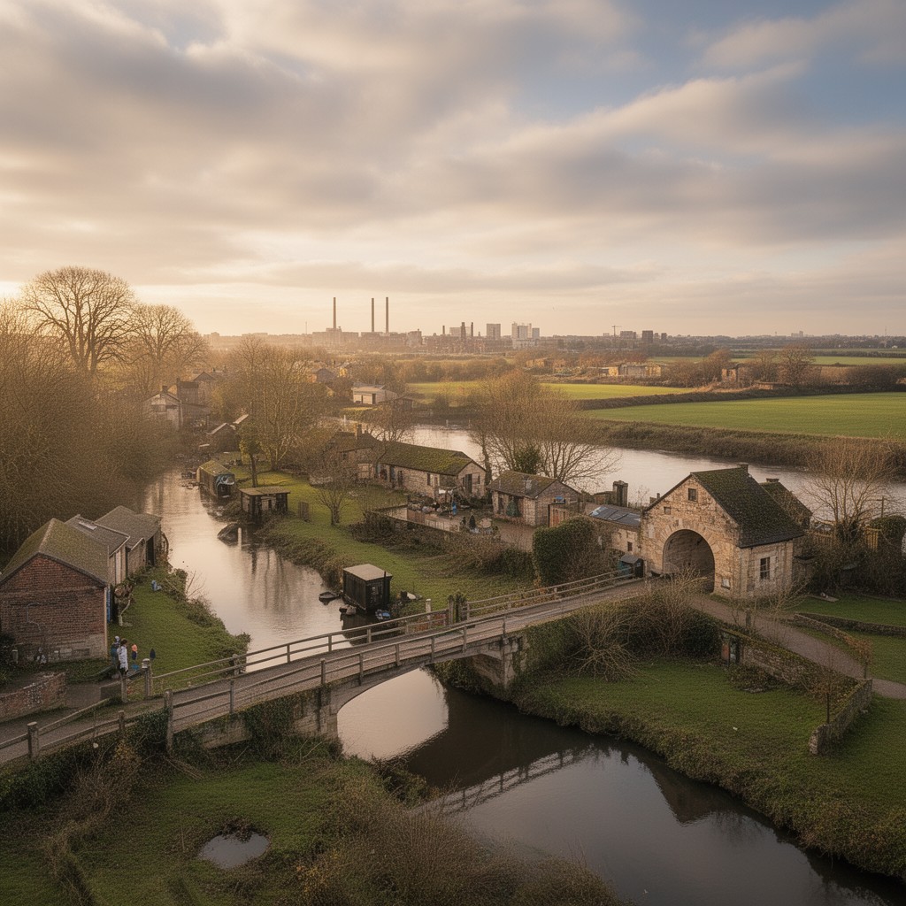 AI-generated illustration of River Witham