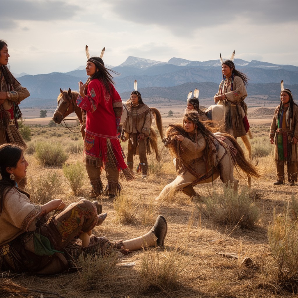 AI-generated illustration of Ute people