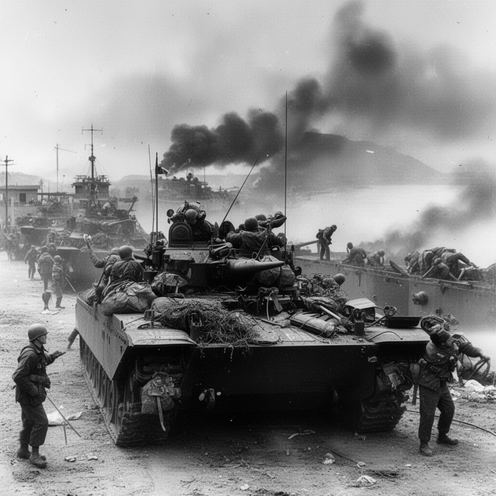 AI-generated illustration of Dieppe Raid