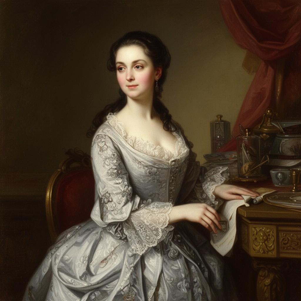 AI-generated illustration of Princess Augusta of Saxe-Gotha