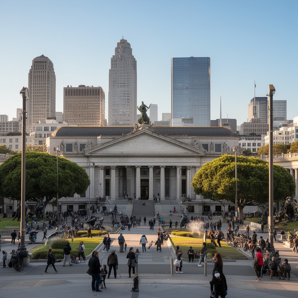 AI-generated illustration of Civic Center, San Francisco
