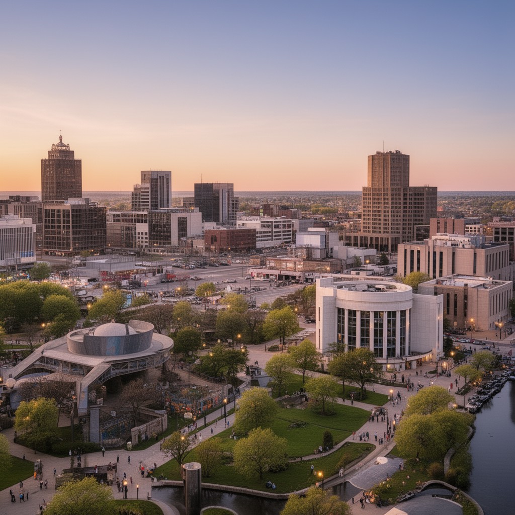 AI-generated illustration of Des Moines, Iowa