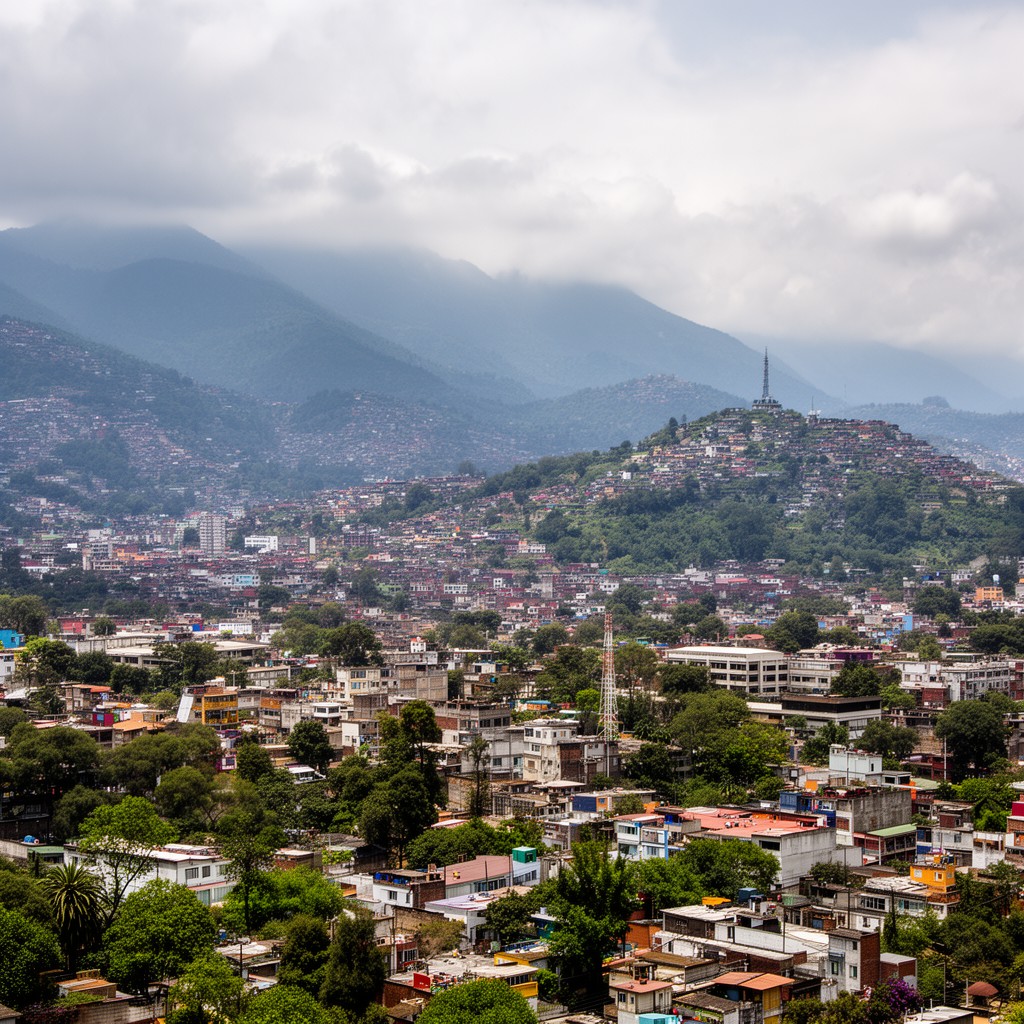 AI-generated illustration of southwest Mexico City