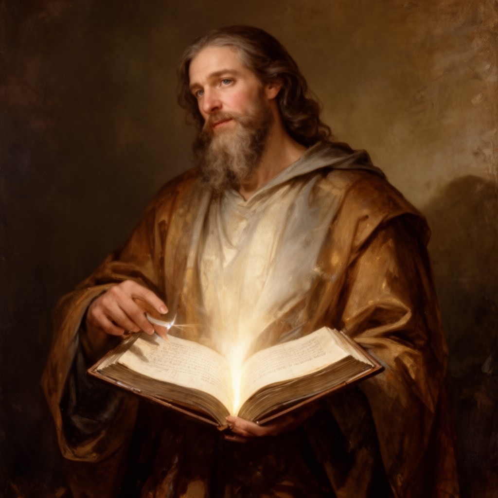 AI-generated illustration of John of Patmos