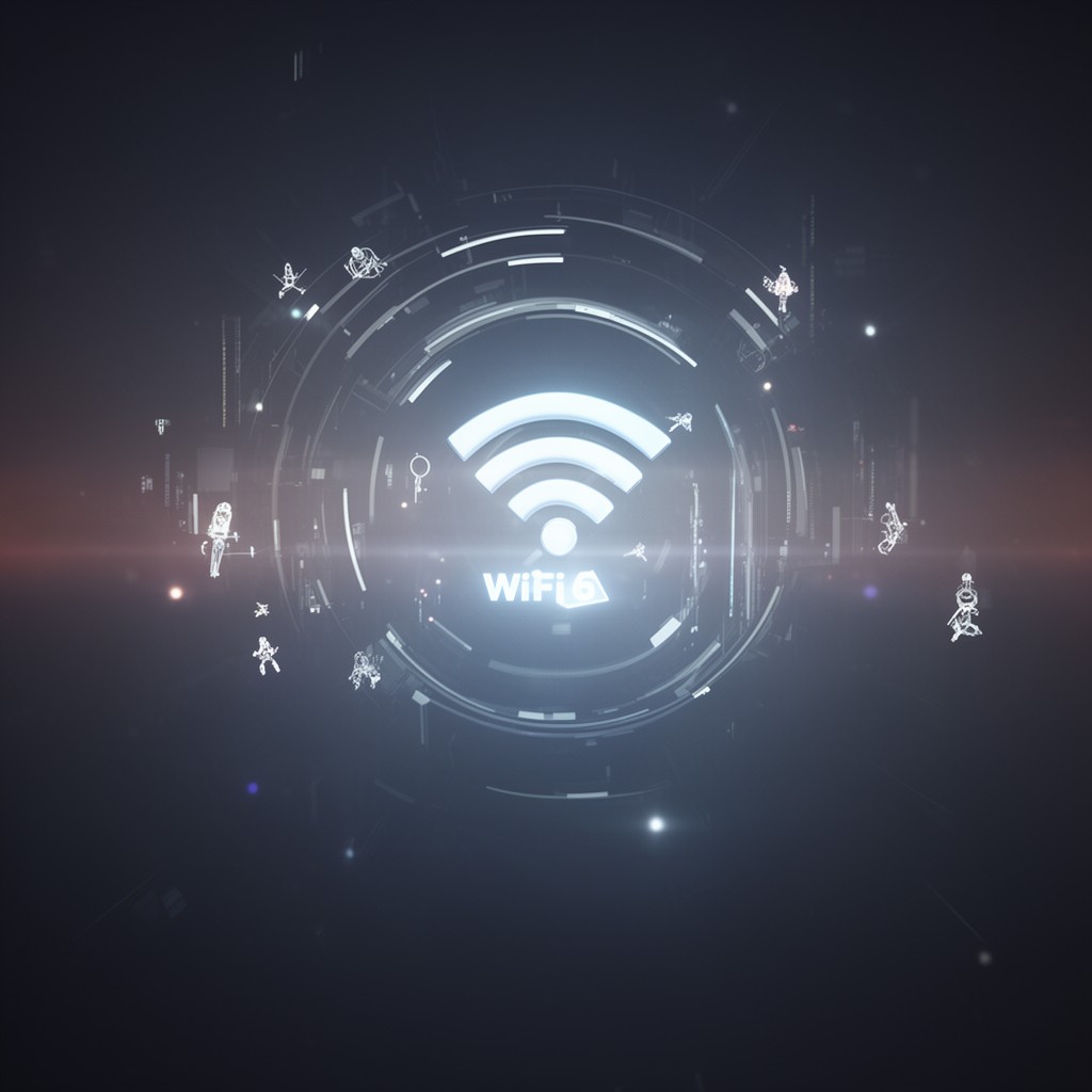 AI-generated illustration of Wi‑Fi 6