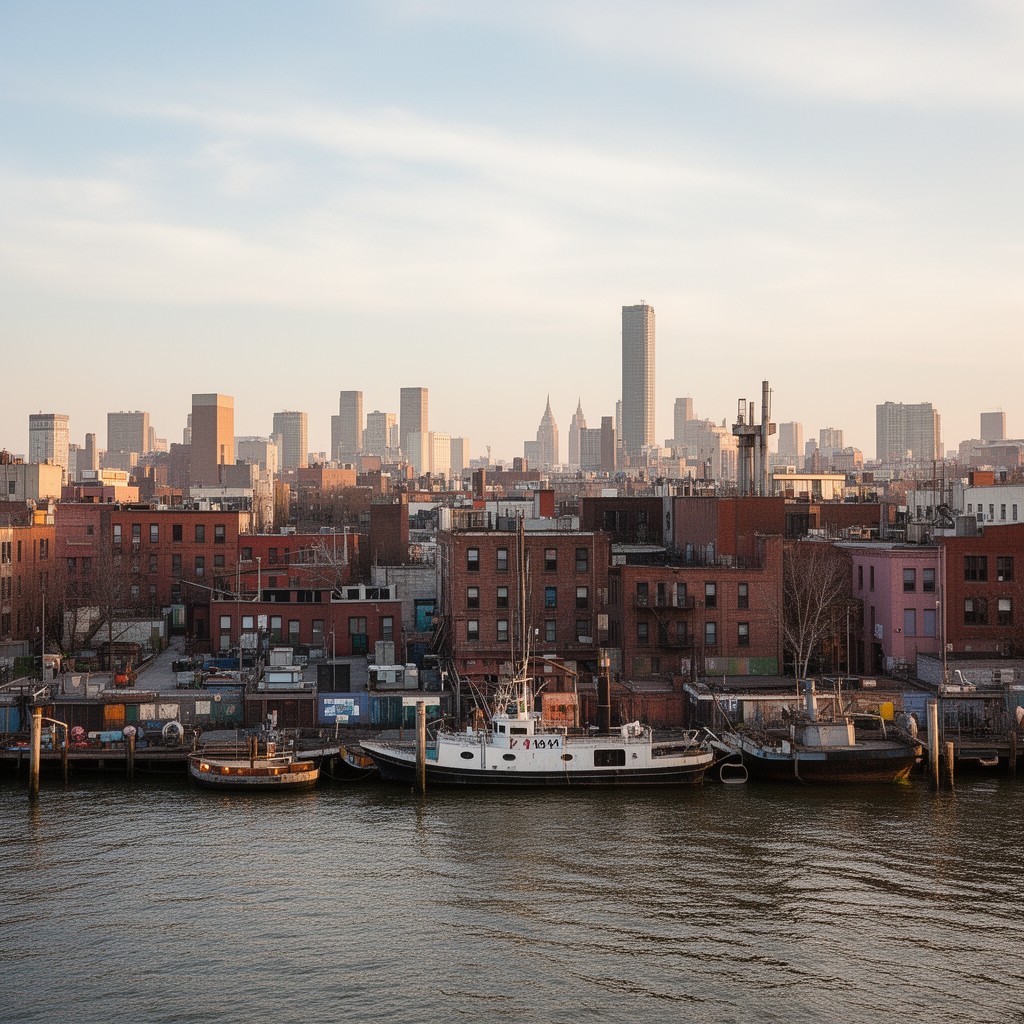 AI-generated illustration of Mott Haven neighborhood