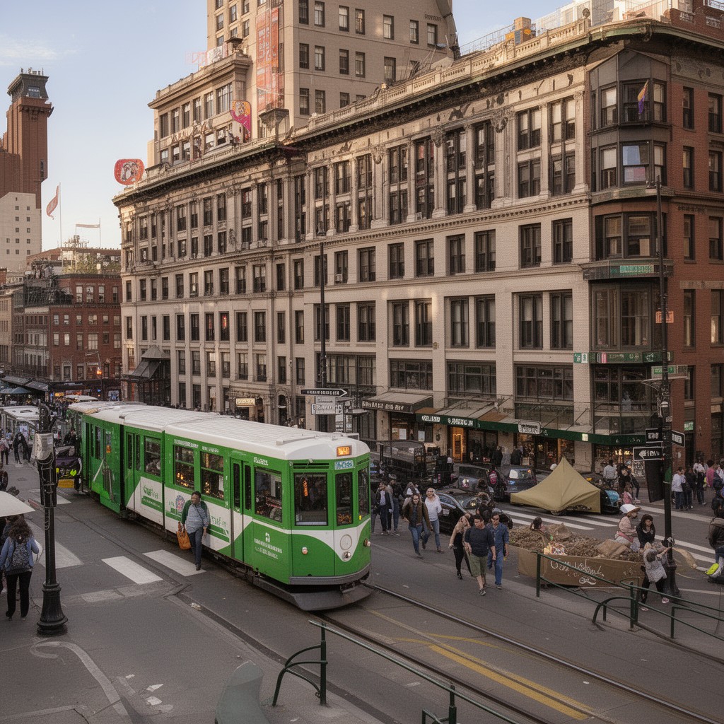 AI-generated illustration of MBTA Green Line