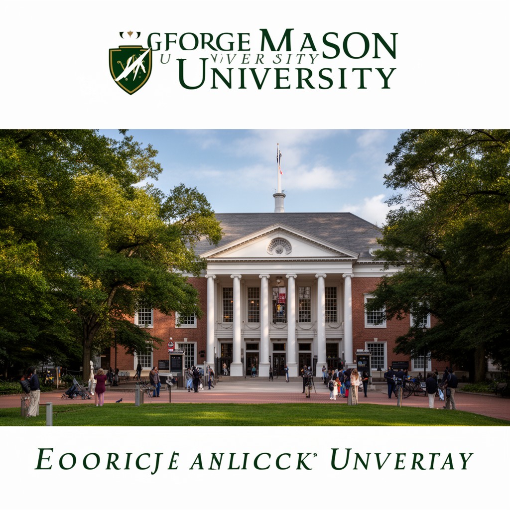 AI-generated illustration of George Mason University