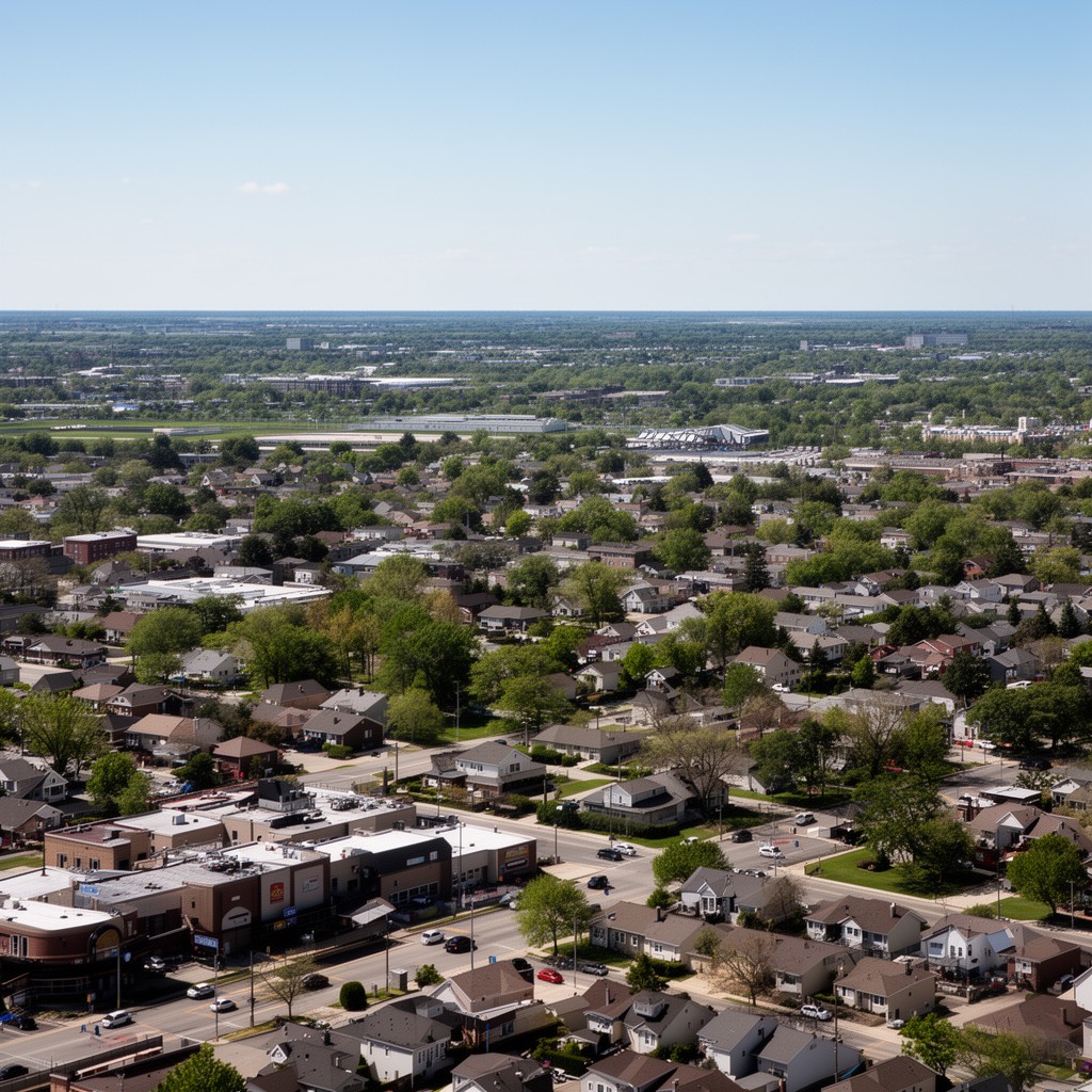 AI-generated illustration of Arlington Heights, Illinois