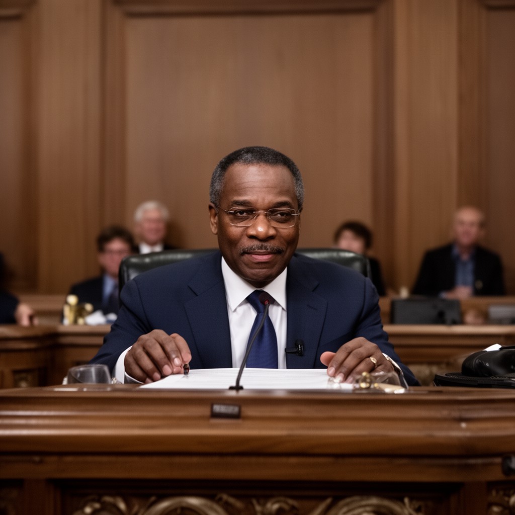 AI-generated illustration of Clarence Thomas
