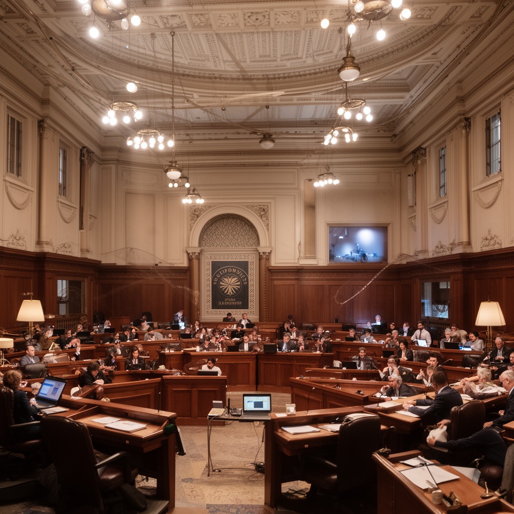 AI-generated illustration of California State Legislature