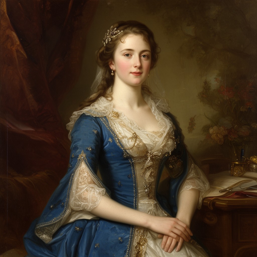 AI-generated illustration of Princess Amelia of Great Britain