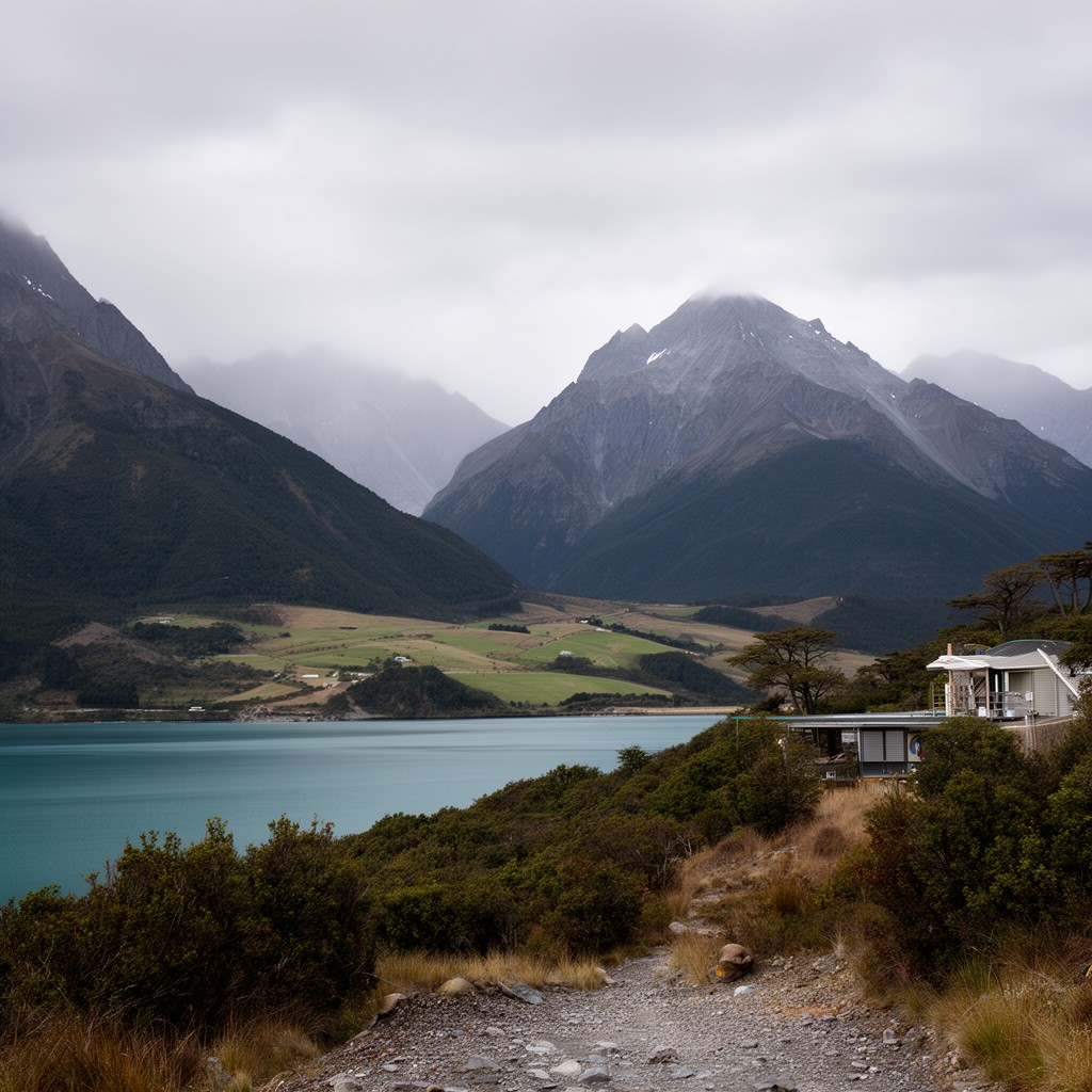 AI-generated illustration of South Island