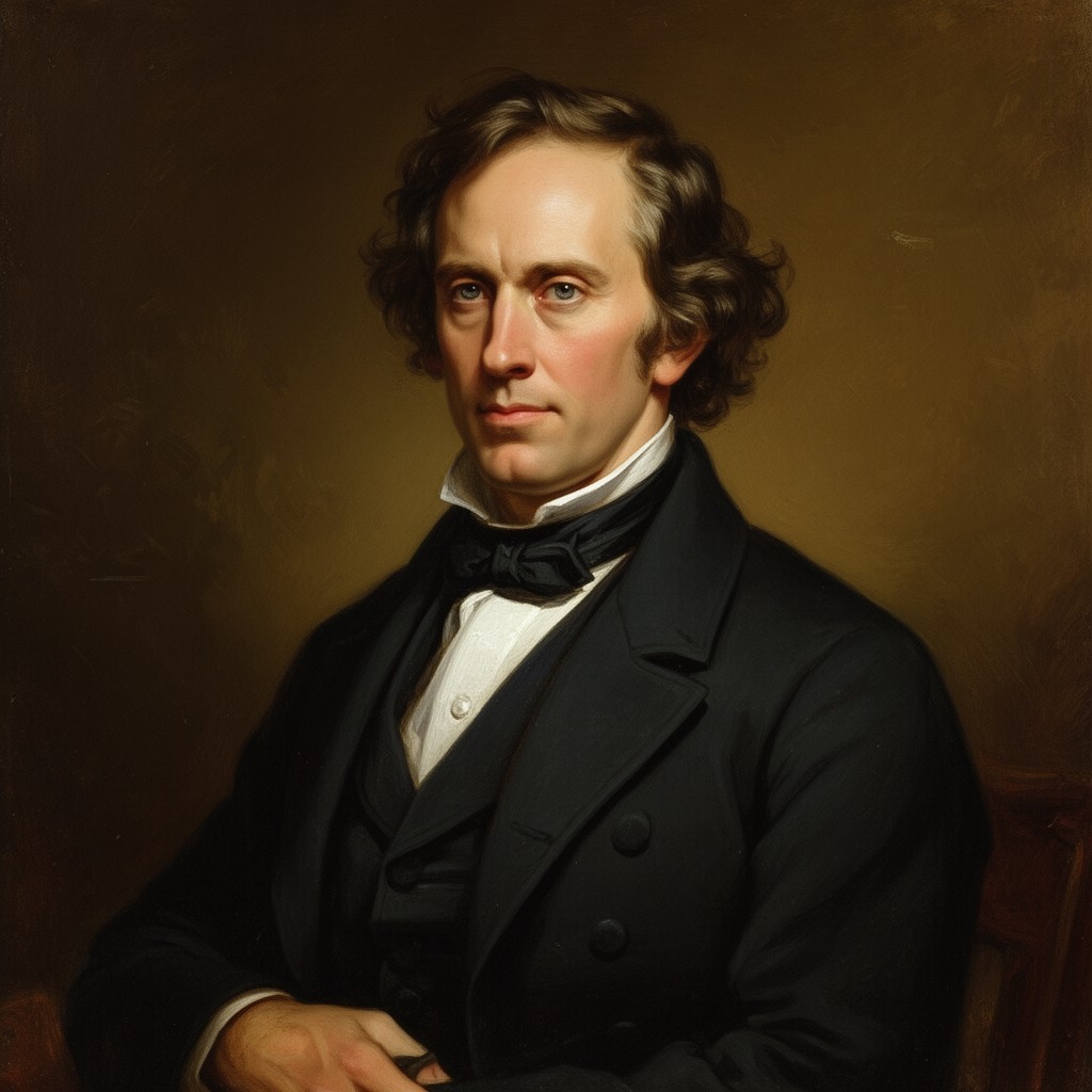 AI-generated illustration of John Stuart Mill