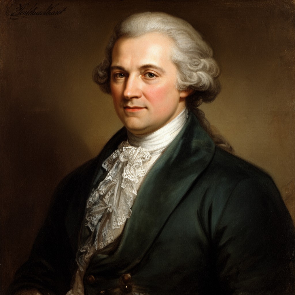 AI-generated illustration of Immanuel Kant