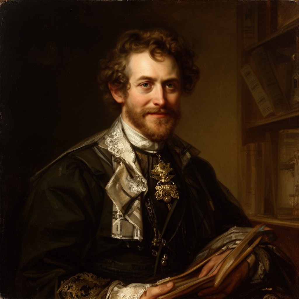 AI-generated illustration of Jacob van Campen