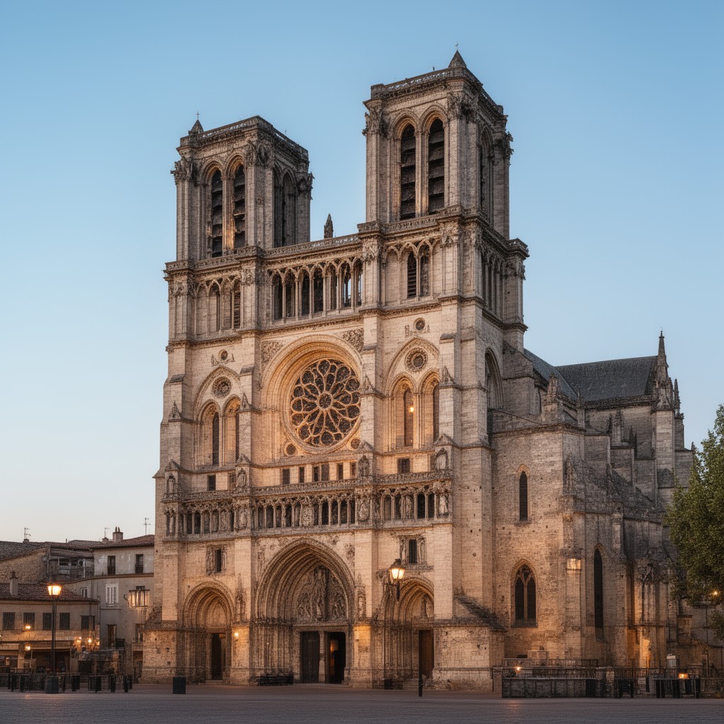 AI-generated illustration of Notre-Dame-de-Nazareth Cathedral