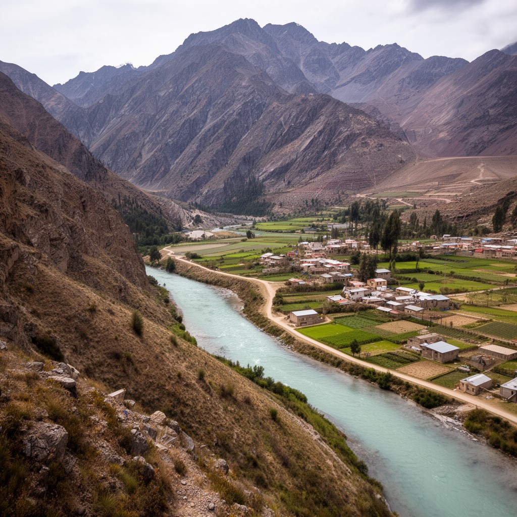 AI-generated illustration of Aconcagua River