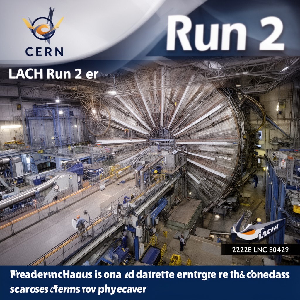 AI-generated illustration of CERN LHC Run 2 era