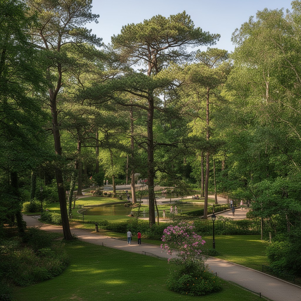 AI-generated illustration of Bois de Boulogne