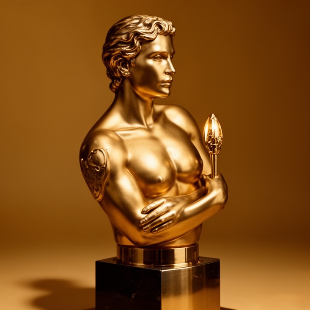 AI-generated illustration of Golden Globe Award
