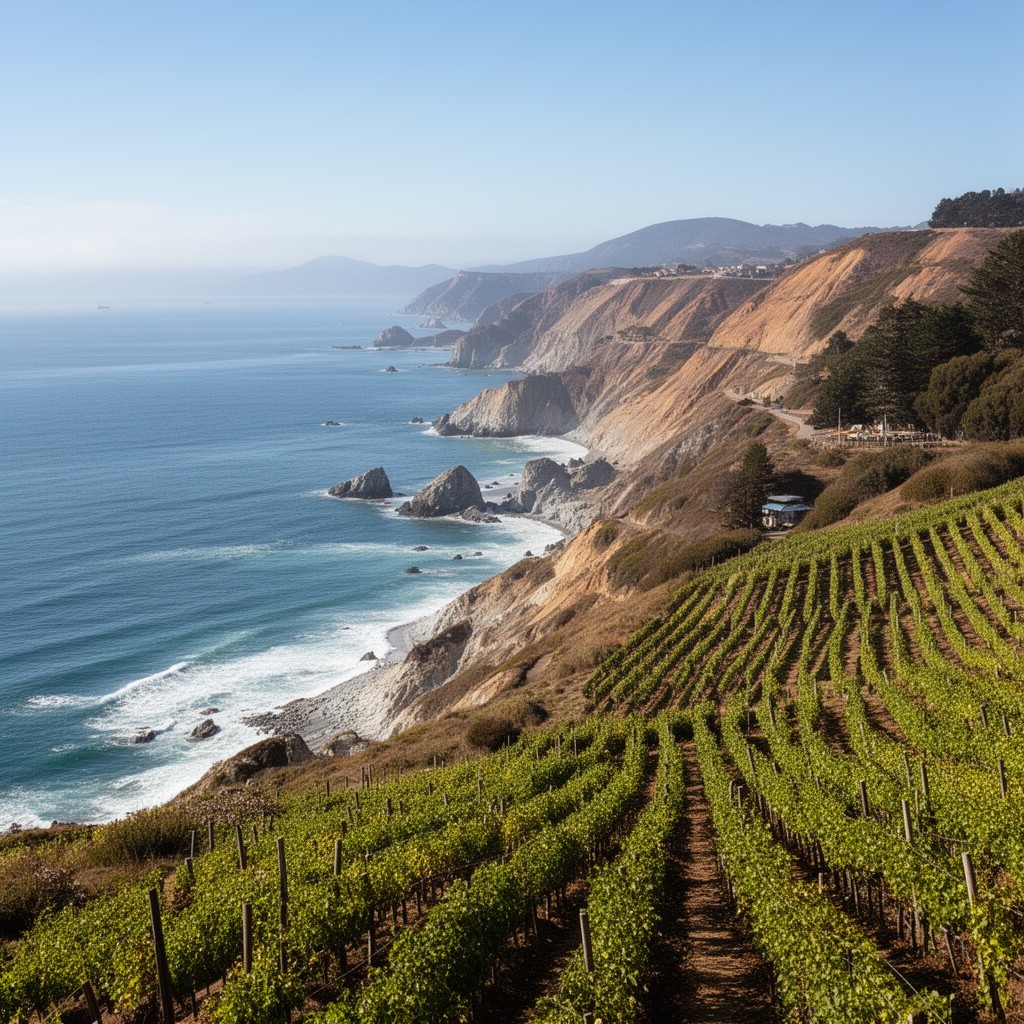 AI-generated illustration of Central Coast of California