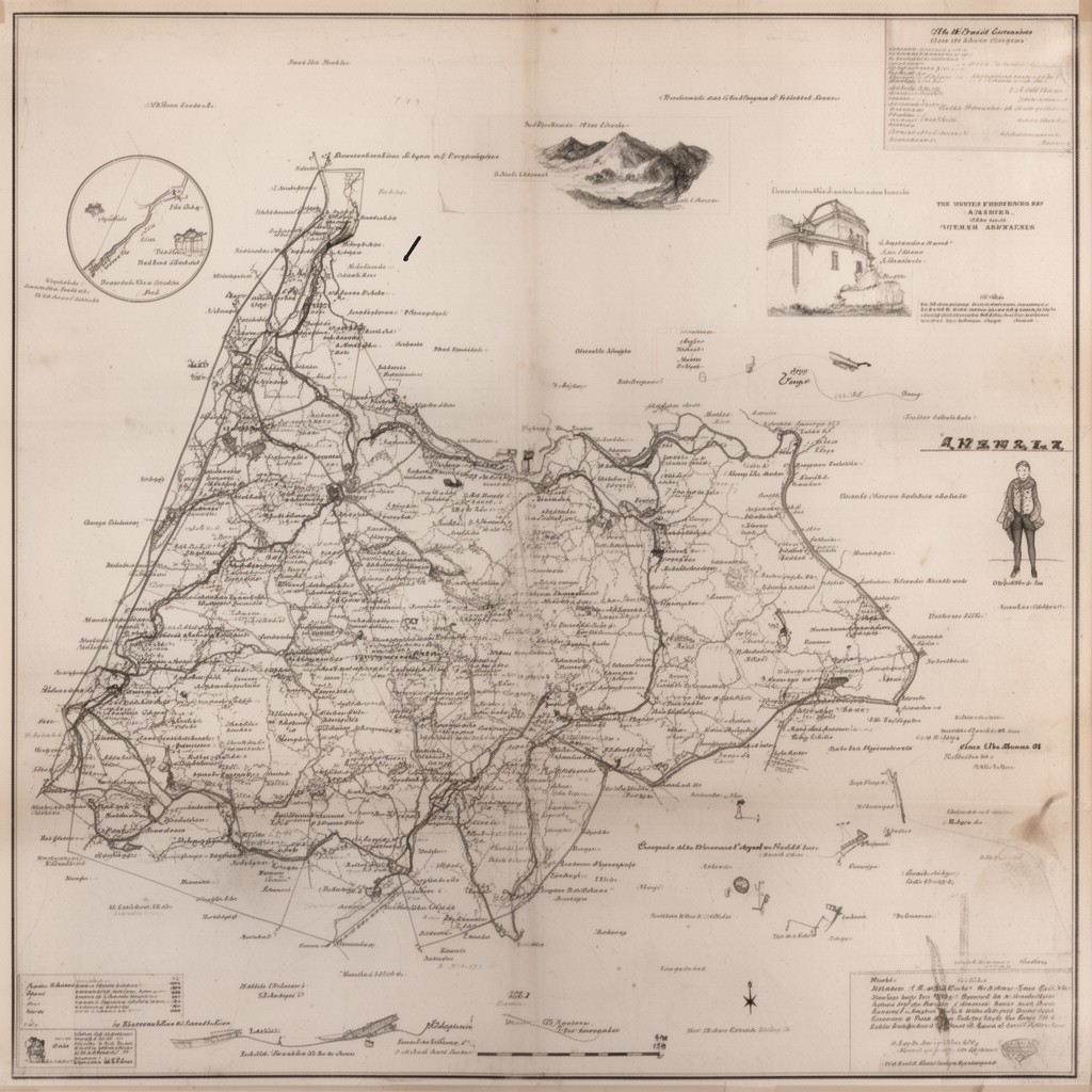 AI-generated illustration of United Provinces of Agra and Oudh