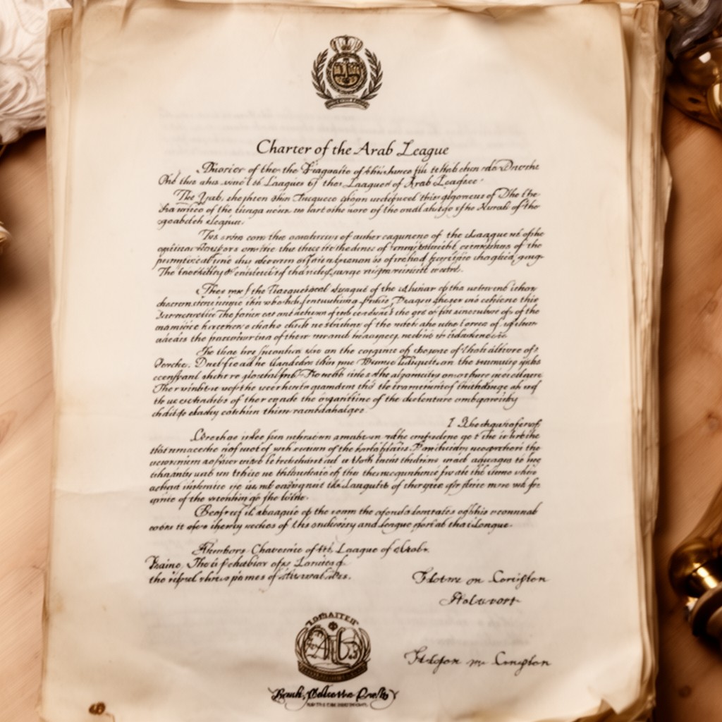 AI-generated illustration of Charter of the Arab League