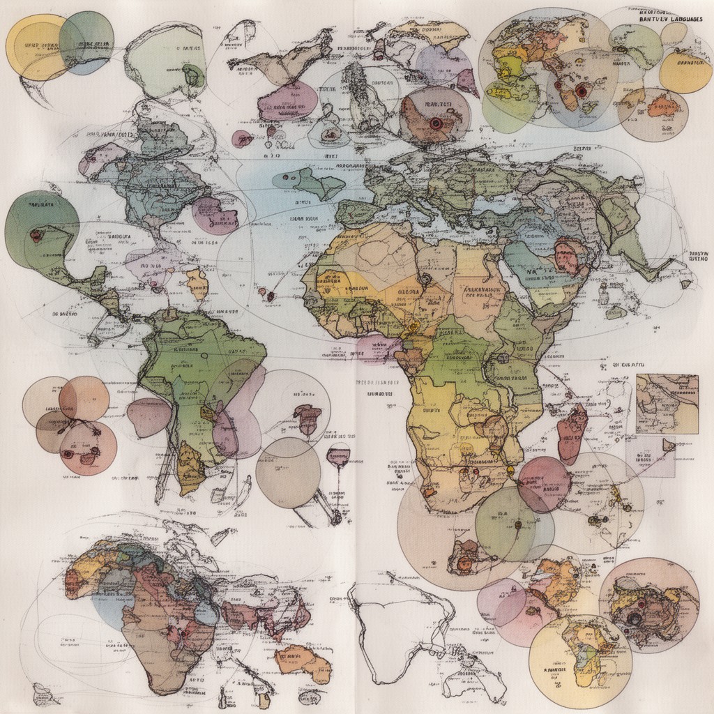 AI-generated illustration of Bantu languages