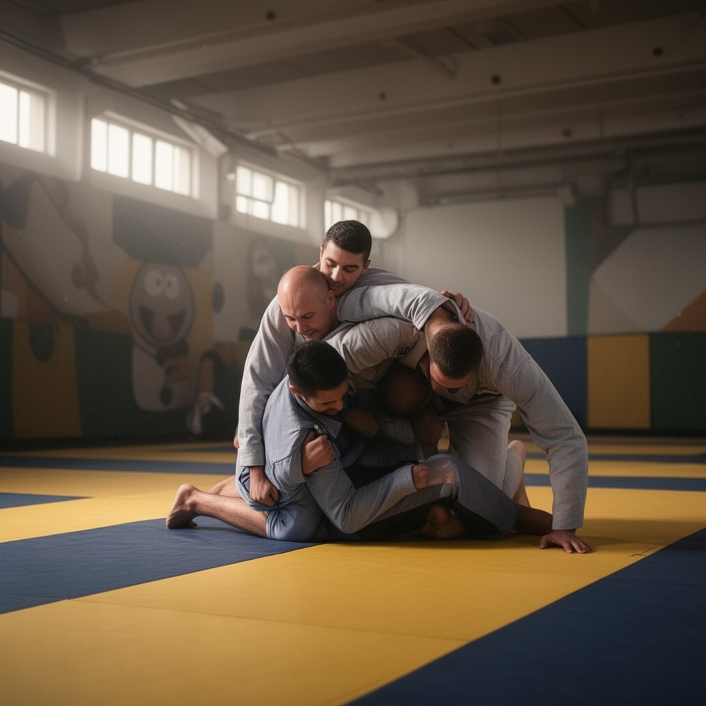 AI-generated illustration of Brazilian jiu-jitsu