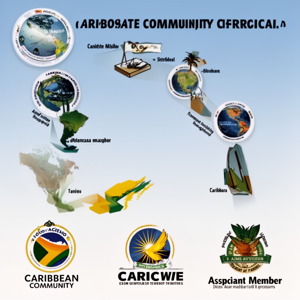 AI-generated illustration of Caribbean Community (associate member)