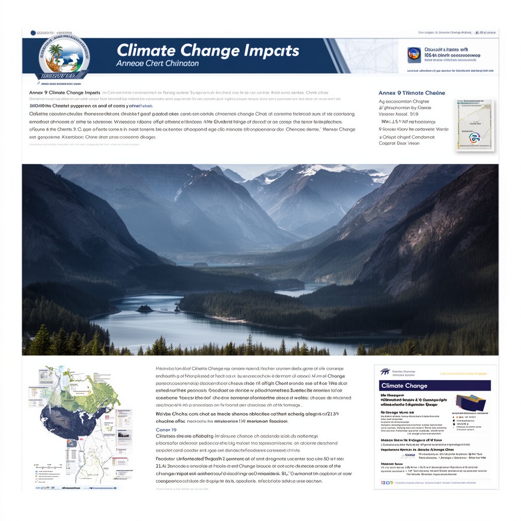 AI-generated illustration of Annex 9 Climate Change Impacts