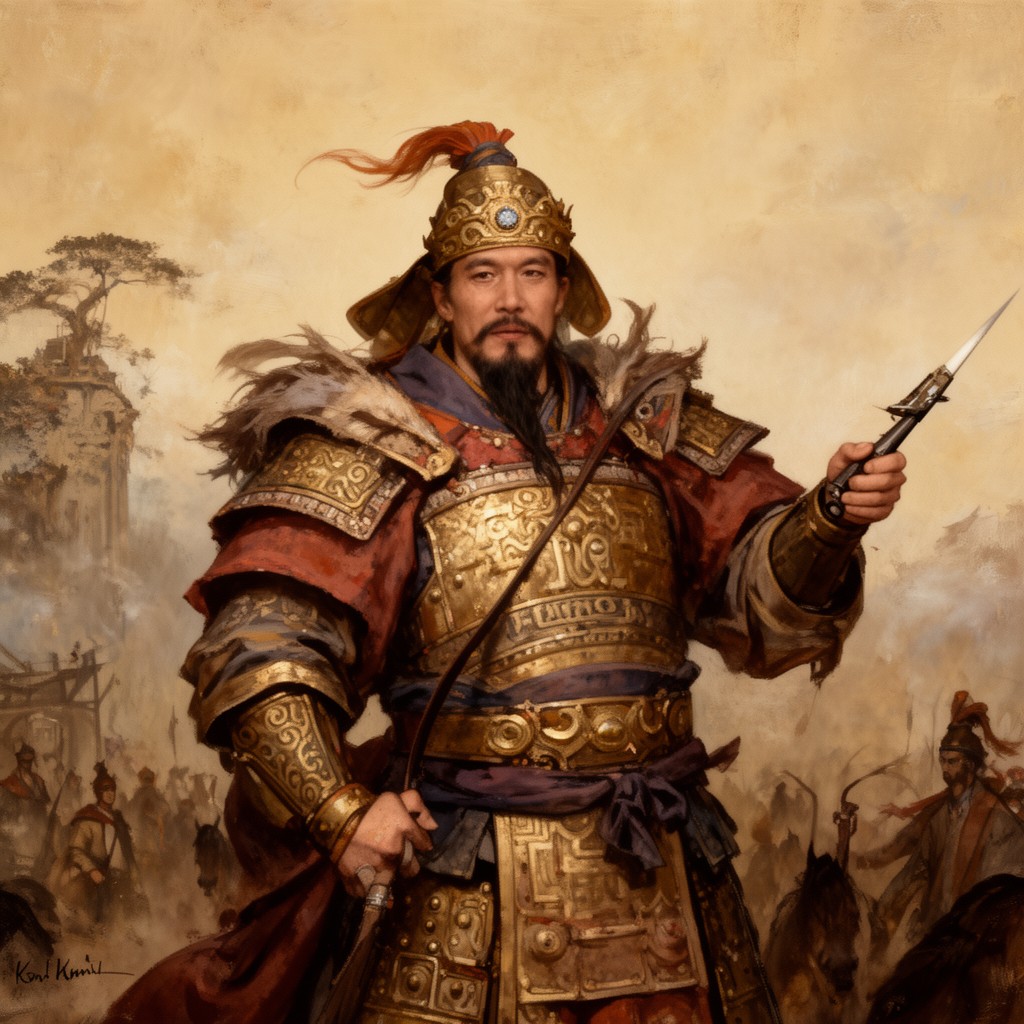 AI-generated illustration of Kublai Khan