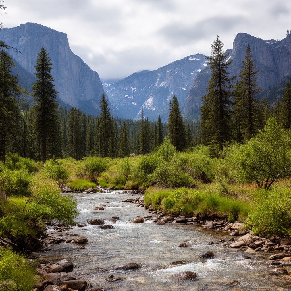 AI-generated illustration of Merced River